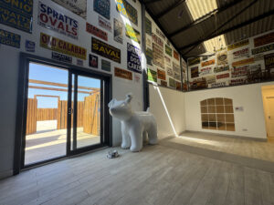 Indoor play zones with heating and cooling at Halo Dogs dog hotel
