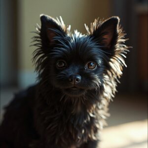 Affenpinscher playing happily at Halo Dogs day care in London