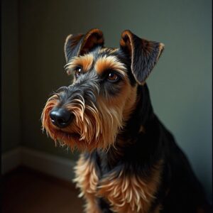 Airedale Terrier relaxing at Halo Dogs' luxury countryside dog hotel