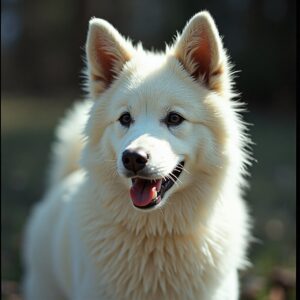 Akita dog enjoying countryside adventure at Halo Dogs day care