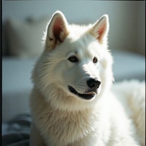 Akita enjoying relaxing stay at Halo Dogs dog hotel
