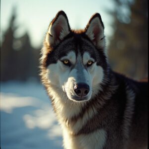 Happy Alaskan Malamute playing at Halo Dogs dog day care