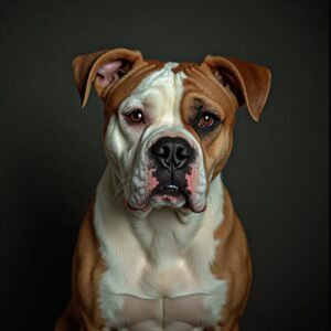 Happy American Bulldog settling into their stay at Halo Dogs dog boarding facility