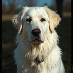 Calm Anatolian Shepherd relaxing in the secure fields at Halo Dogs luxury dog hotel