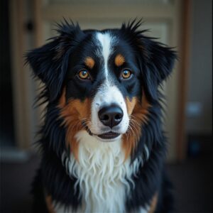 Happy Australian Shepherd at Halo Dogs dog hotel