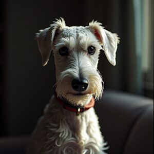 Bedlington Terrier enjoying grooming services at Halo Dogs