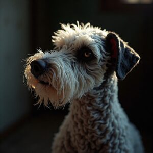 Bedlington Terrier playing at Halo Dogs dog day care centre