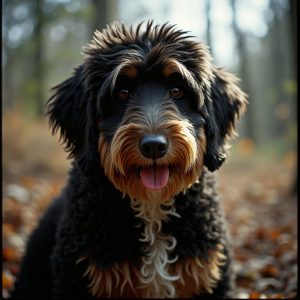bernedoodle at dog day care in london