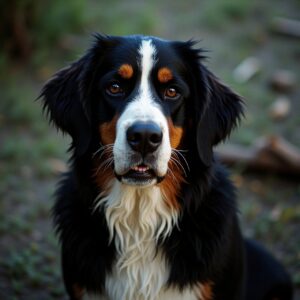 Bernese Mountain Dog enjoying open countryside at Halo Dogs