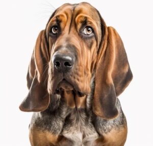 Bloodhound resting comfortably after day care at Halo Dogs' luxury facility