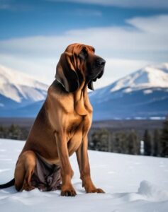 Bloodhound enjoying supervised countryside play at Halo Dogs