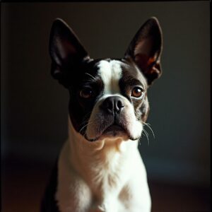 Boston Terrier at Halo Dogs