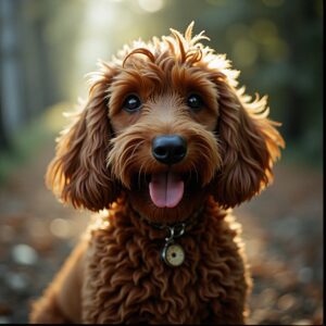 Happy Cockapoo playing in outdoor play areas at Halo Dogs dog daycare in London