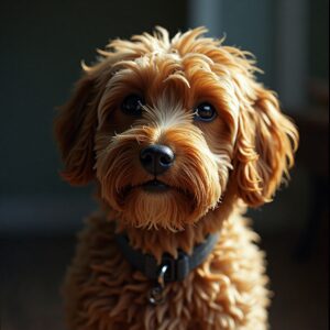 cute cockapoo posing for photo