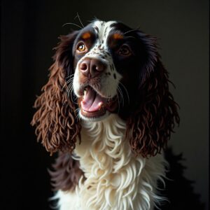 Happy English Springer Spaniel enjoying playtime at Halo Dogs' countryside daycare