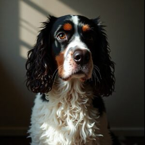 English Springer Spaniel enjoying a comfortable stay at Halo Dogs' countryside dog hotel