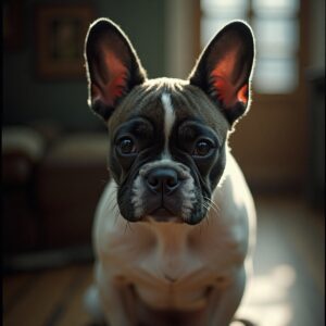 Happy French Bulldog enjoying countryside playtime at Halo Dogs' dog day care