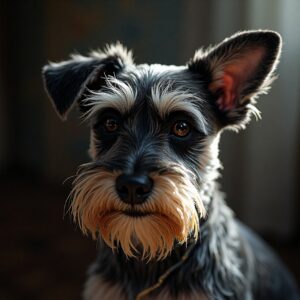 Miniature Schnauzer enjoying 5-star dog hotel and secure outdoor play at Halo Dogs, London