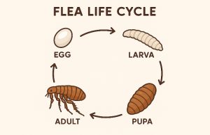 flea life cycle diagram